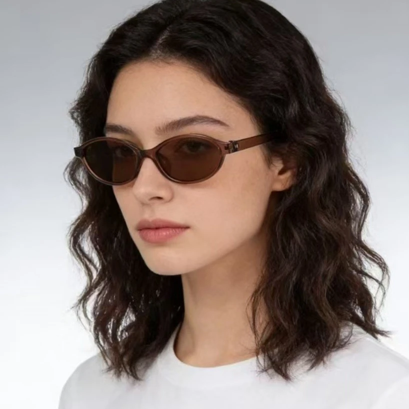 Sunglasses Uv400 - 작은 타원형 선글라스, 여성용 빈티지 브랜드