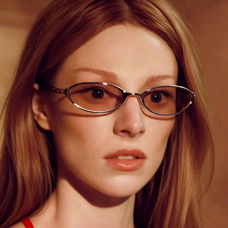 Designer Sunglasses - 레트로 스타일의 타원형 디자인 선글라스, 여성용,