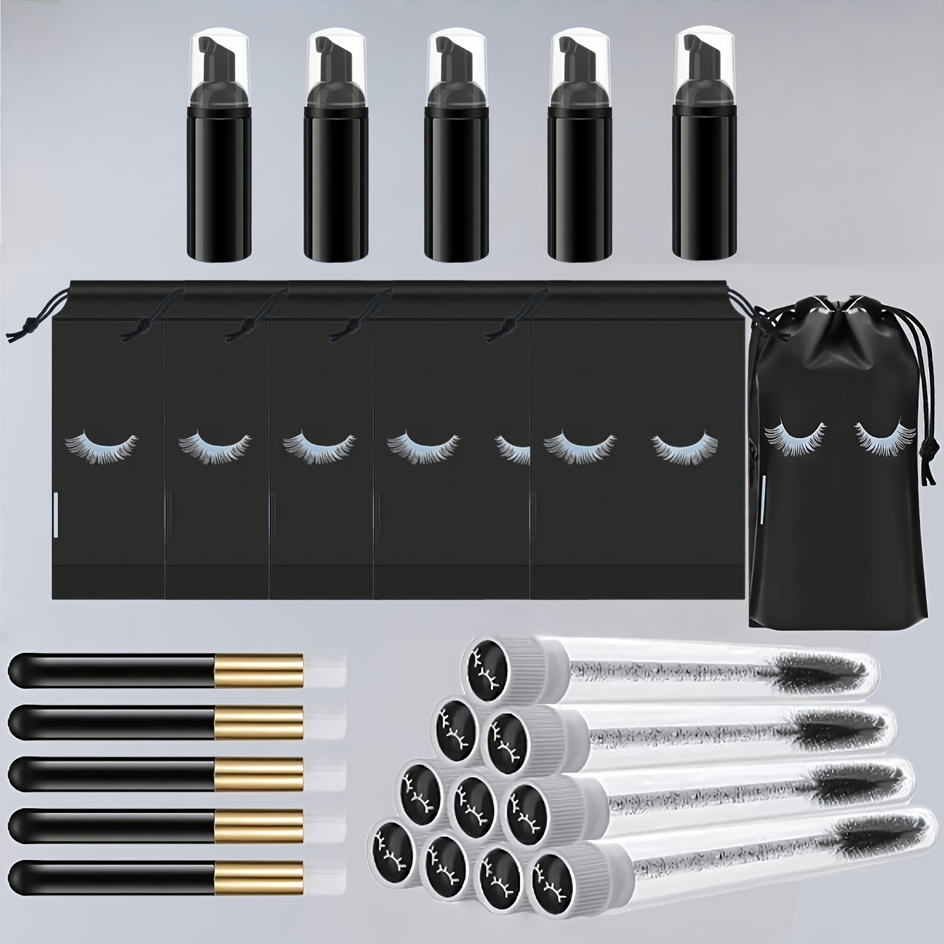 Travel Luggage Set - 20개 속눈썹 관리 키트 - 5개