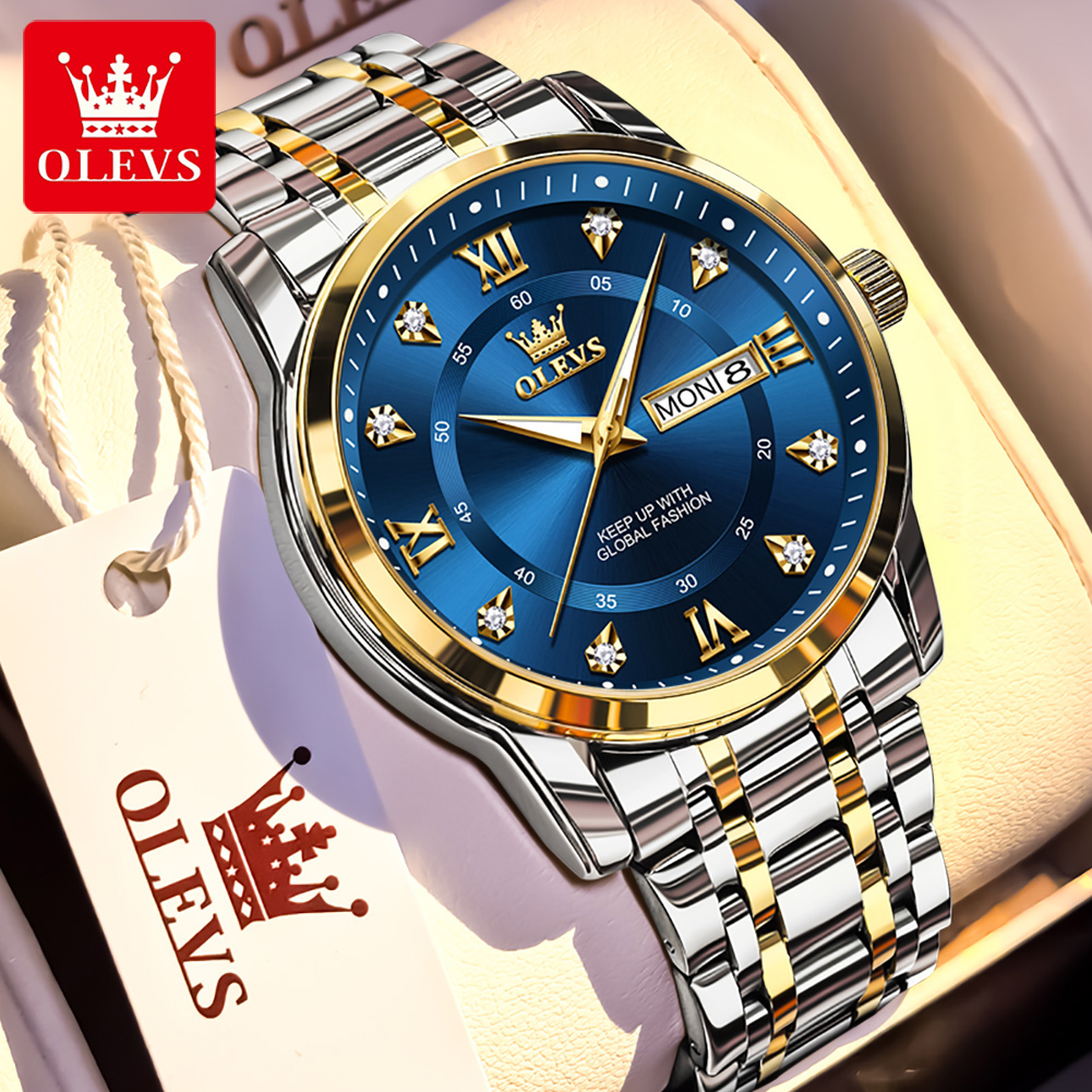 Luxury Watch Men - OLEVS 브랜드 패션 남성용 시계 스테인레스