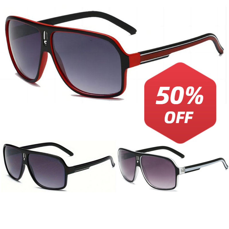 Sunglasses Uv400 - 대형 곡선 복고풍 스타일의 세련된 안경,