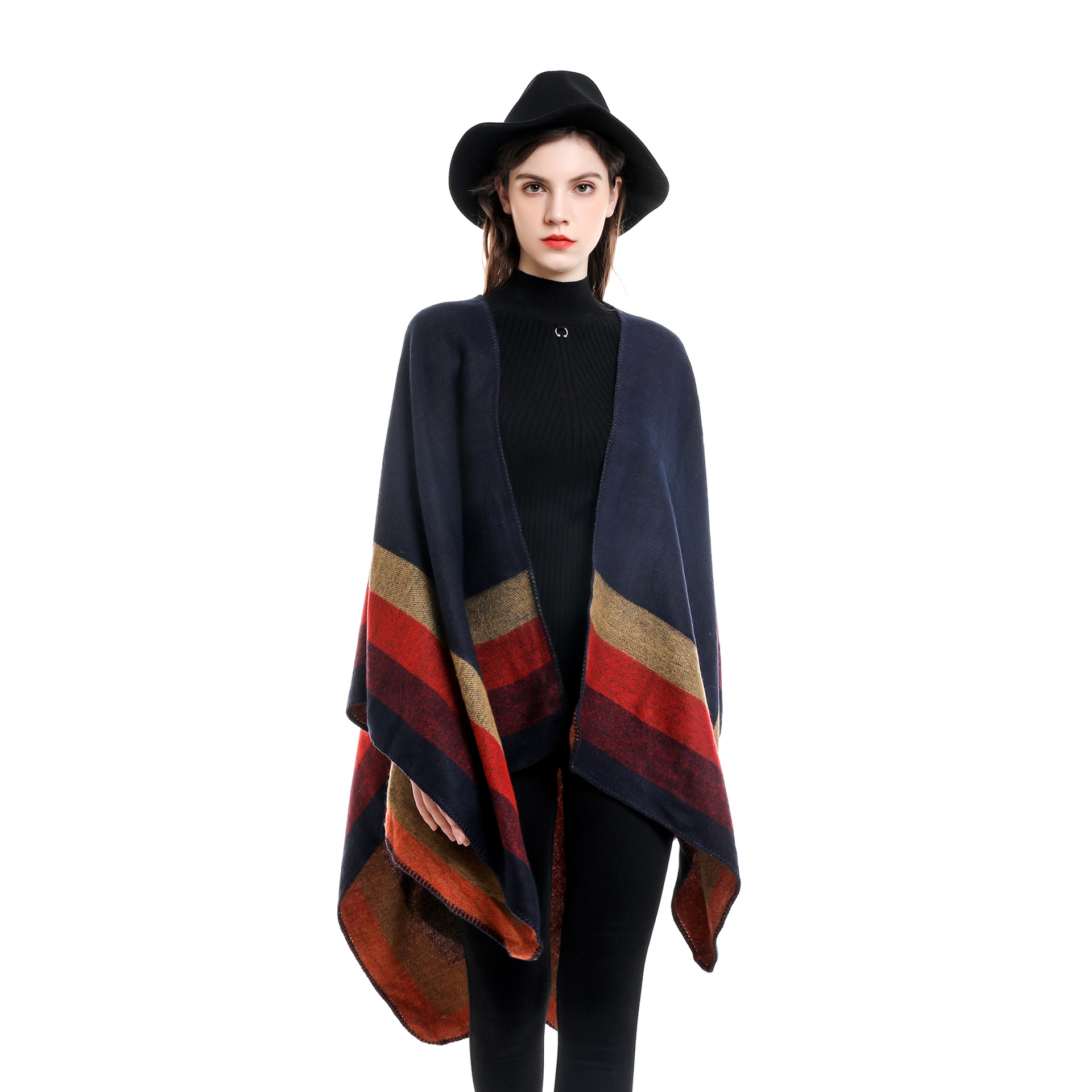 2024 새로운 패션 겨울 따뜻한 격자 무늬 판초와 여 - Cashmere Scarf 리뷰 및 가격