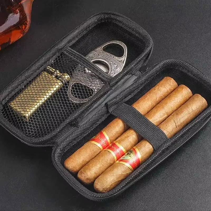 6개비 휴대용 시가 케이스, 가벼운 여행용 휴미더 가방 - Premium Cigar Case 리뷰 및 가격