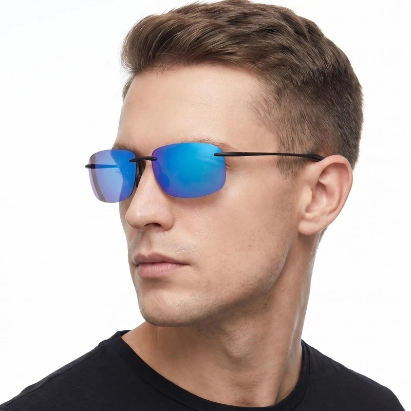 새로운 TR90 편광 선글라스 남녀 공용 프레임리스 운 - Sunglasses Uv400 리뷰 및 가격