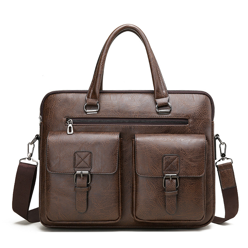 럭셔리 브랜드 남자 비즈니스 서류 가방 PU 가죽 메신 - Leather Briefcase 리뷰 및 가격