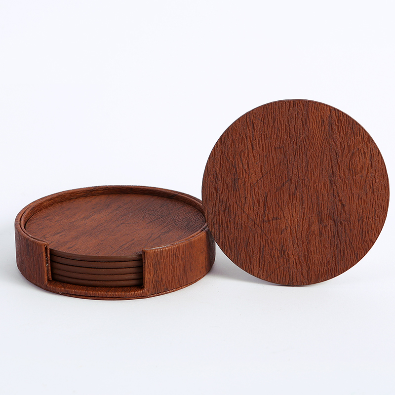 WOTOR 6 개/몫 원형 나뭇결 가죽 바느질 스레드  - Marble Coaster Set 리뷰 및 가격