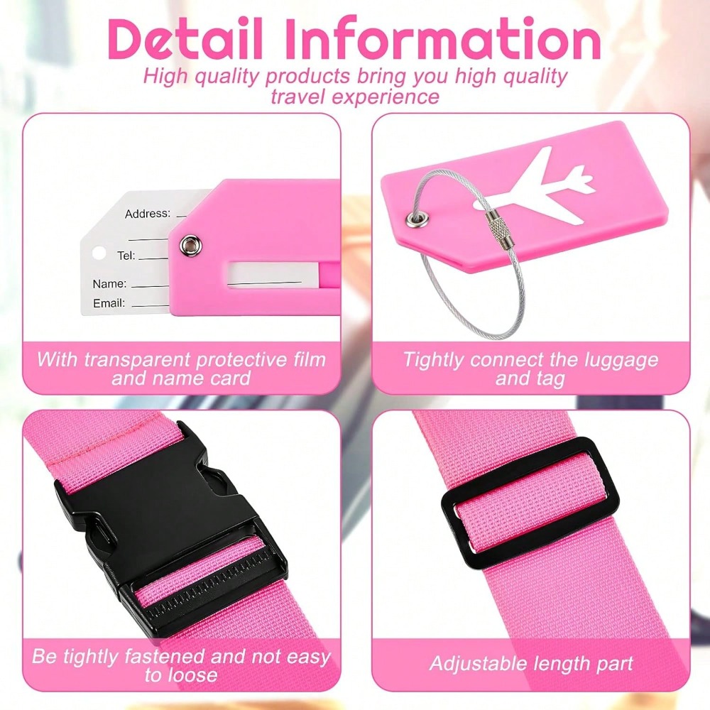 여행용 수하물 스트랩 세트와 수하물 태그 다양한 색상의 - Travel Luggage Set 리뷰 및 가격
