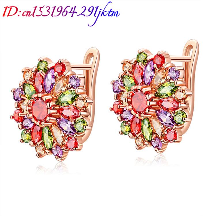 천연 크리스탈 꽃 귀걸이, 진짜 보석 조각, 빈티지 디 - Gold Plated Jewelry 리뷰 및 가격