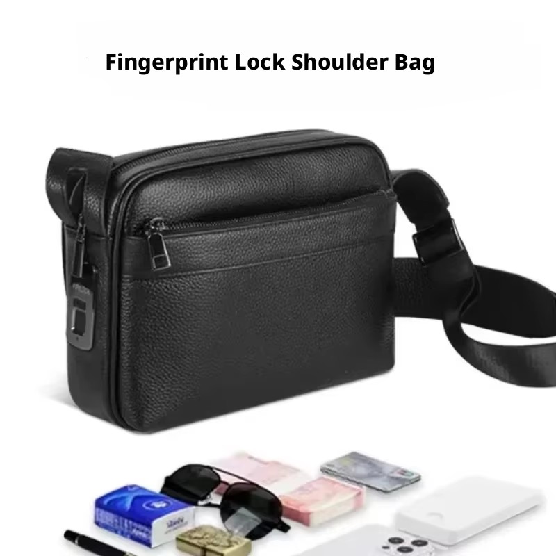남성용 지문 잠금 가방, 가죽 숄더백, 남성용 장지갑, - Leather Wallet Men 리뷰 및 가격