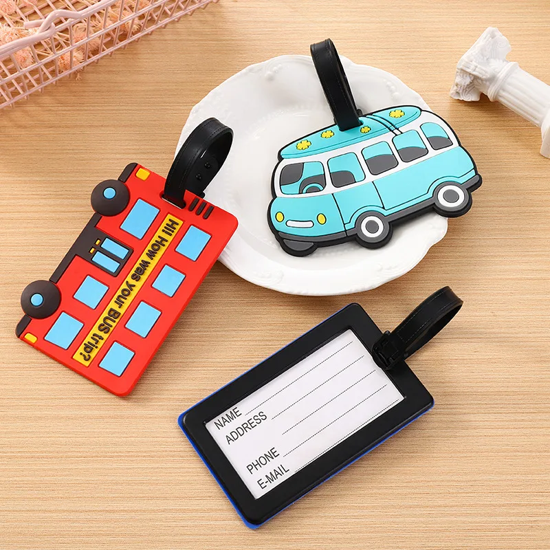 귀여운 만화 자동차 PVC 실리콘 수하물 태그 여행 수 - Travel Luggage Set 리뷰 및 가격