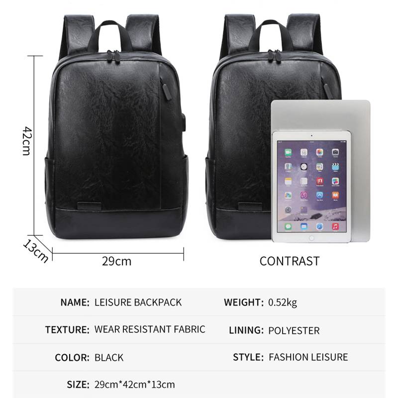 남자 유행 배낭 PU 가죽 가방 서류 가방 사무실 캐주 - Leather Briefcase 리뷰 및 가격