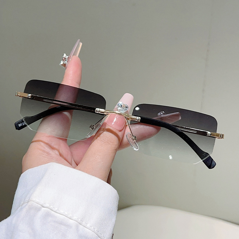세련된 디자인의 테가 없는 사각형 선글라스, 남성용 여 - Sunglasses Uv400 리뷰 및 가격
